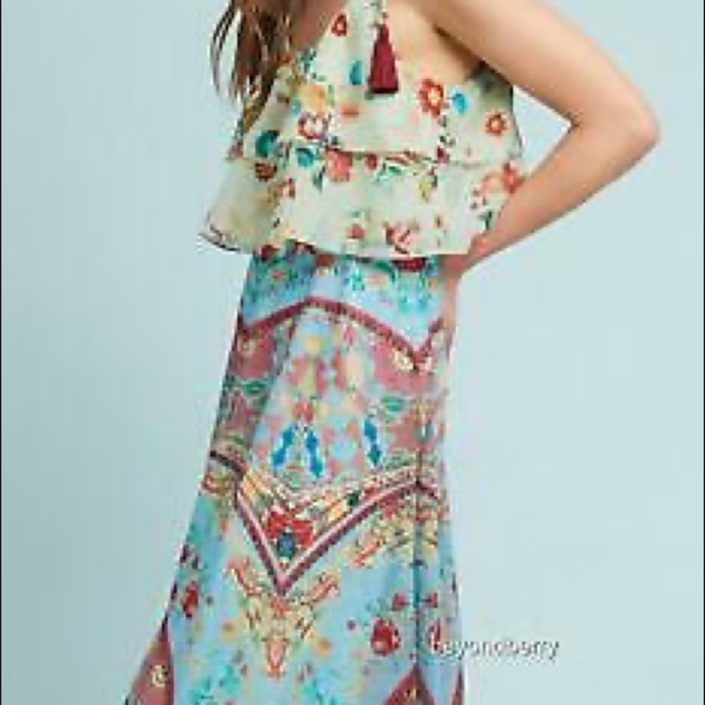 Anthropologie Hemant & Nandita Eros Kerchief Dress M